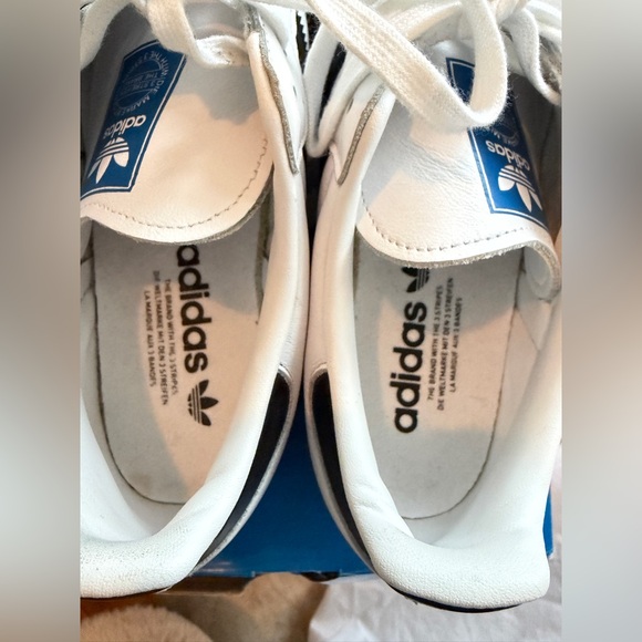 OG Adidas Samba White with Black Stripes - Picture 5 of 10